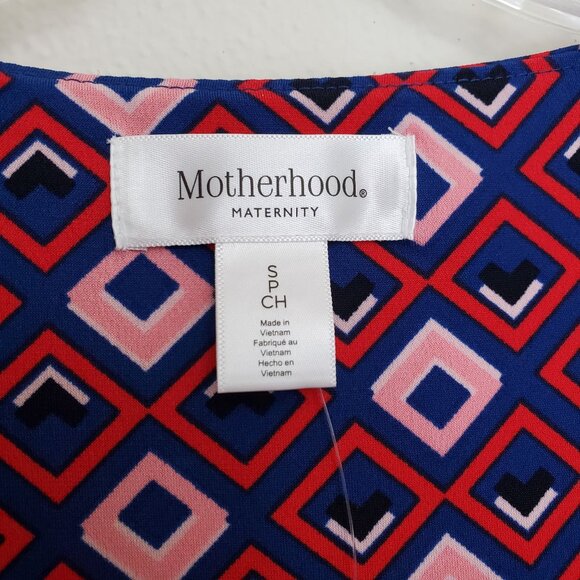 Motherhood Maternity geometric print maternity wrap dress - Picture 3 of 11